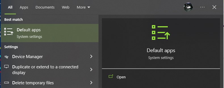 Windows 10 Default Apps